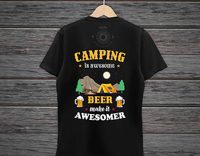 Camping is awesome beer make it awesomer t-shirt
