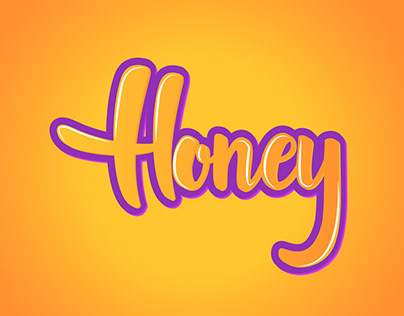 Honey typography logo and branding design