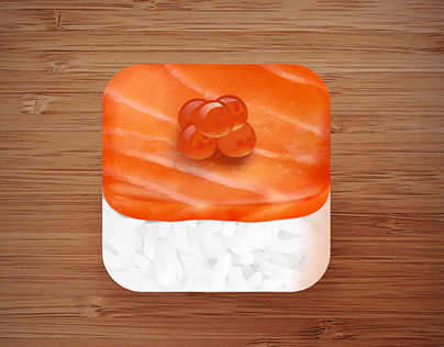 DailyUI day5- APP Icon Salmon Sushi with Fish Egg