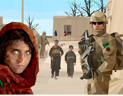 Afghan Girl Low Poly