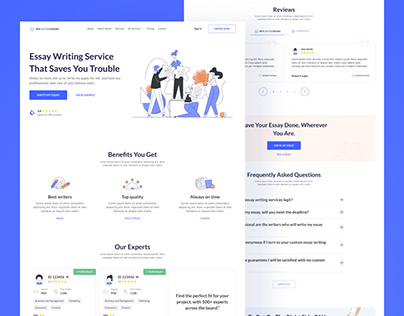 Essay writing service - Web/UI/UX design