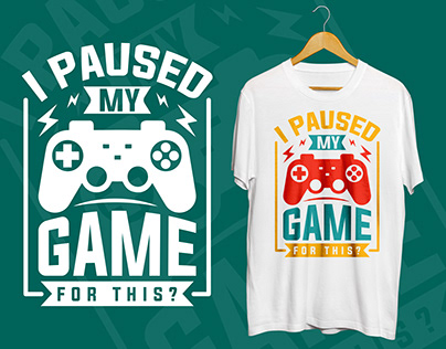 Gaming T-shirt typography Design