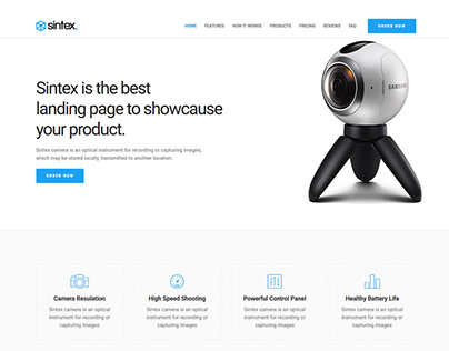 Sintex - Product Landing Page | Web Design
