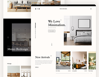 Nick Russel | Interior Design Landing Page