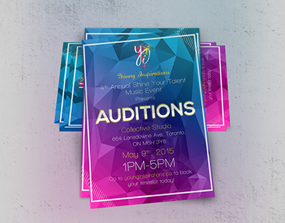 Young Inspirations Auditions Poster 2015