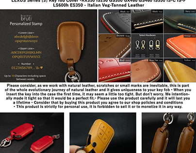 Lexus Leather Key Fob Cover