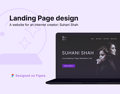 Landing Page Design - Suhani Shah