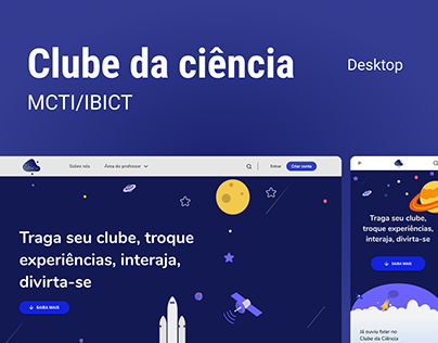 Landing page/ Website Clube da ciência MCTI/IBICT