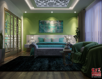 Modern Bedroom-Light green