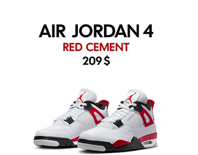 Caroussel Nike Air Jordan 4 Red Cement