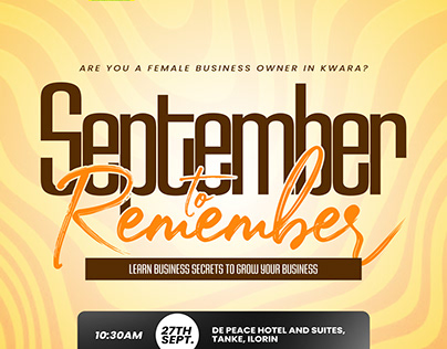 September To Remember - Business Seminar Flyer