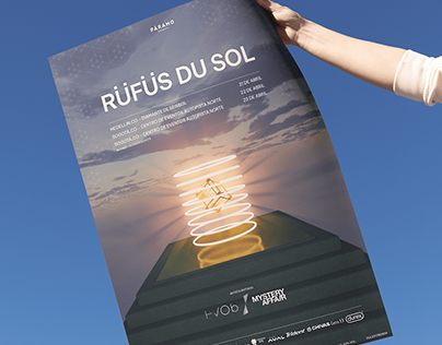 Poster Rufus Du Sol international Tour Abril 2023