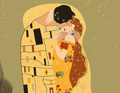 Inspiration Gustav Klimt “The Kiss”