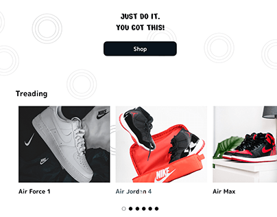 Nike store landing page