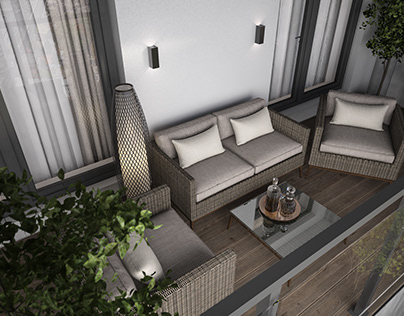 Terrace design in Dnepr apartments