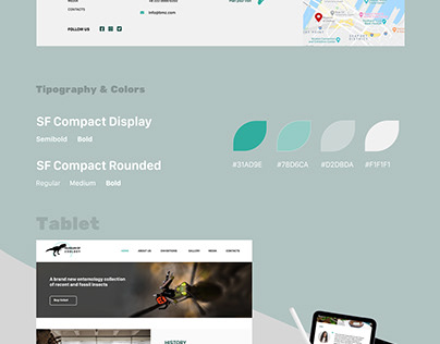 Main page adaptive design for Paleontological museum