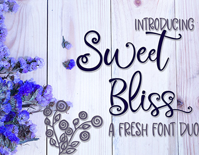 Sweet Bliss Font Duo