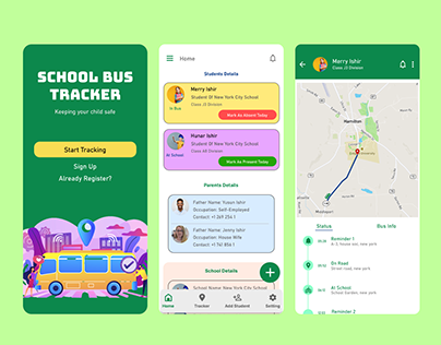 School bus location tracker UI - #DailyUI Challenge20