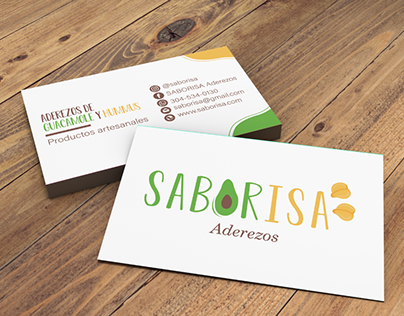 Diseño logo y tarjetas de presentación - SABORISA