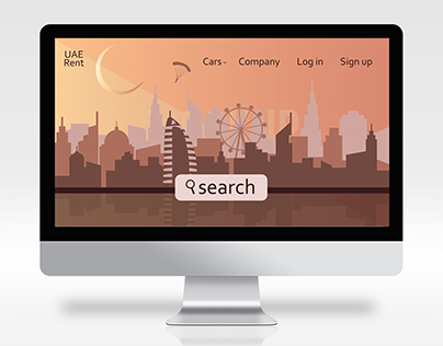 Silhouette background UAE for WEB site