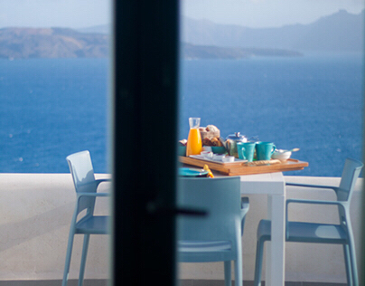 Breakfast in Santorini.