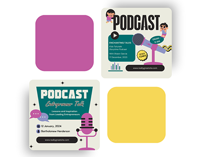 Design Podcast Cover With Retro Bold Style