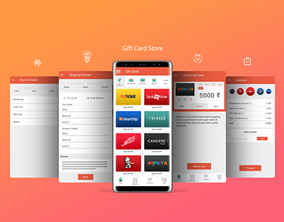 gift card store mobile ui