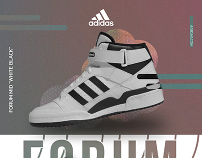 Карточки Adidas Forum mid "White Black"