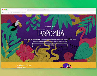 A music festival website - Tropicalia