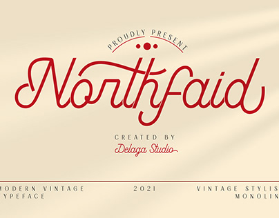 Northfaid monoline script font