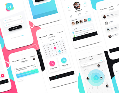 Chatly - Mobile App UI Kit Design