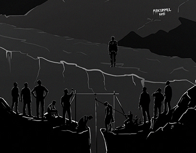 Project thumbnail - Manjummel Boys | Silhouette Poster | Illustration