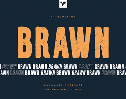 Brawn - Handmade typeface - 40 fonts! Free Font!
