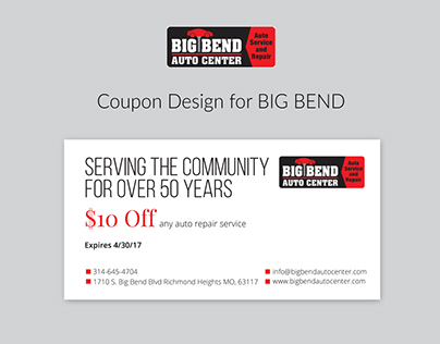BIG BEND - Coupon Design