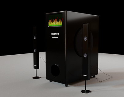 Impex sound system concept model in 3d maya