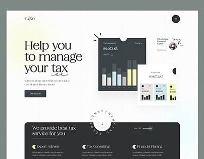 Tax consulting website design | Ui/Ux Design