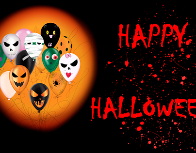 Spooky Halloween Balloons Pattern