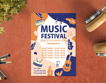 Musical Instruments Event Flyer Design Template