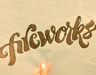Lettering: Fireworks