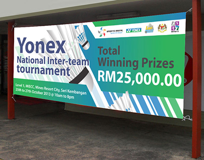 Yonex Badminton Tournament (Banner Design)