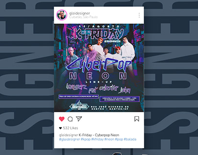 Flyer Digital - K-Friday Cyberpop Neon - Amaterasu Club