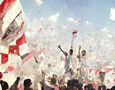 Zamalek Fans Celebrate (Ai Generated)