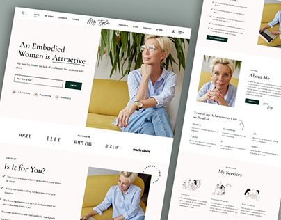 Femininity Coach Website UI Design for business