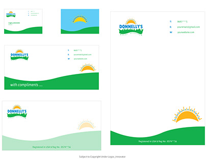 Donnelly's Dairy Product Stationery Design
