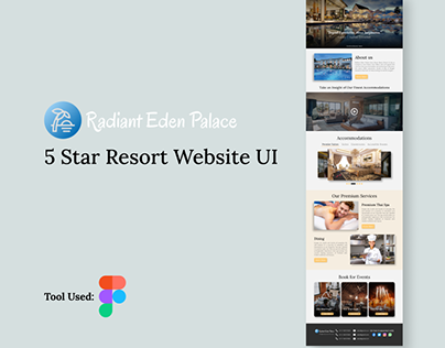 5 Star Resort/Hotel Website UI.