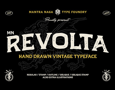MN Revolta - Hand Drawn Vintage Typeface