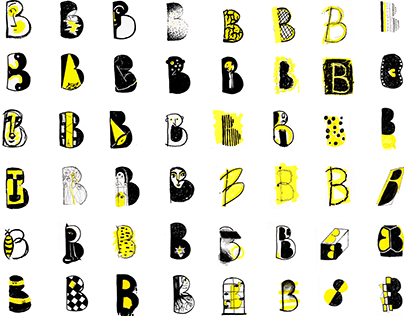 100 versions of letter B