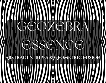 GeoZebra Essence: Abstract Stripes & Geometric Fusion
