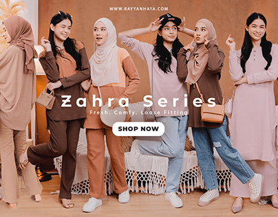 Muslimah Fashion Banner Website Design