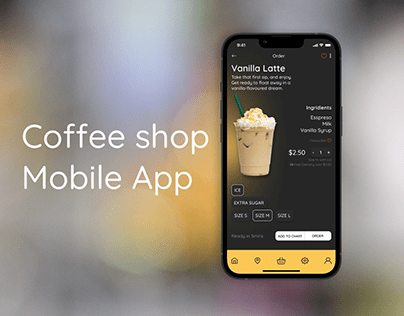Coffee shop Mobile App design